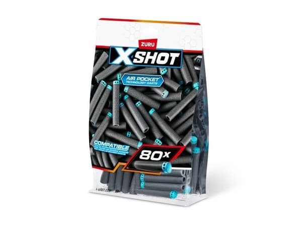 X-Shot Excel 80PK Refill Darts Foilbag