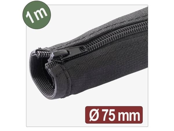 Quadrios 25CA765 strumpflex slang svart polyester 1 m 75 mm (max)