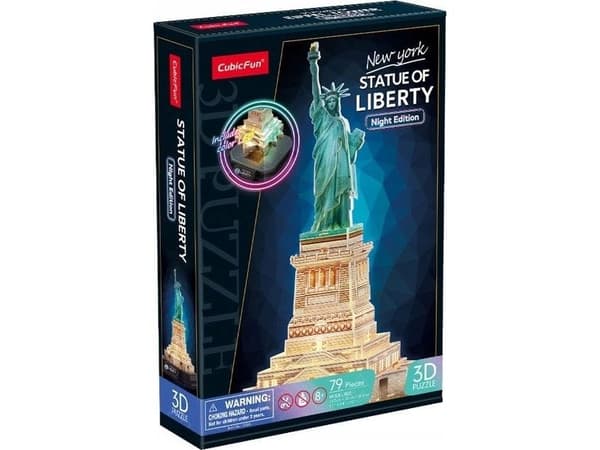 Cubic Fun Puslespill 3D LED Statua Wolnosci (nattversjon)