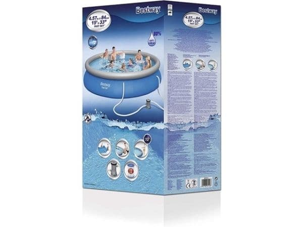 Bestway Fast Set Pool Sæt 457 x 84cm m/filter Pumpe