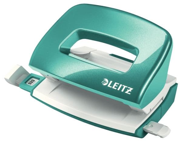 Hullemaskin Leitz NeXXt WOW Mini, 2 hull, 10 ark Isblå