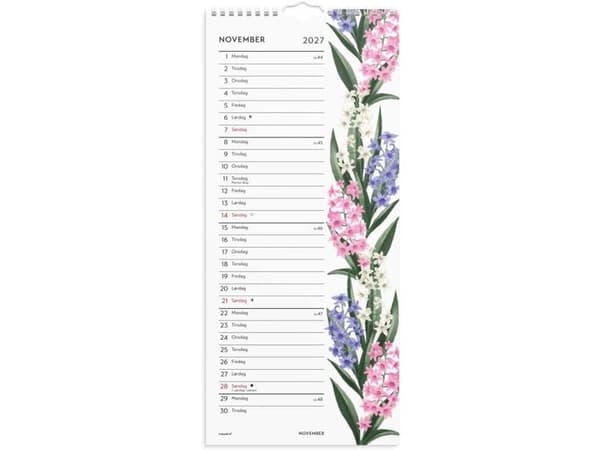 Väggkalender Blommor 2027