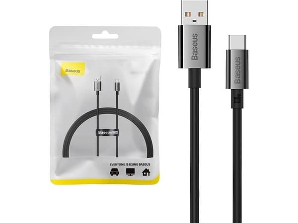 Baseus USB-A - USB-C 1 m USB-kaapeli Musta (P10320102114-00)
