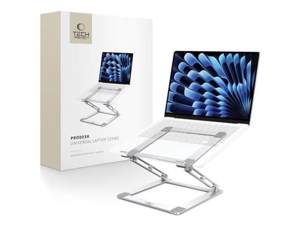 Tech-Protect ULS400 universellt vikbart stativ för laptops upp till 17" - silver
