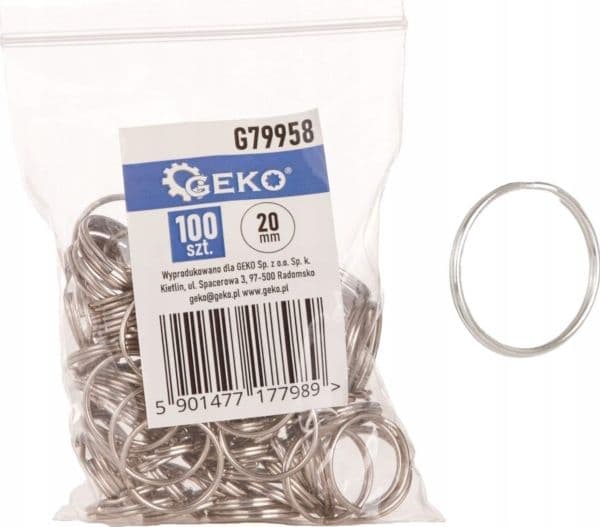 Geko ring – nyckelring 20 mm – 100 st (100)