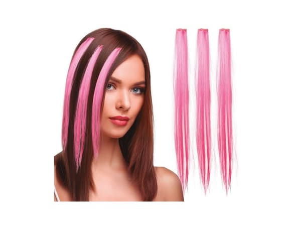 Pink extensions, 3 stk 50 cm