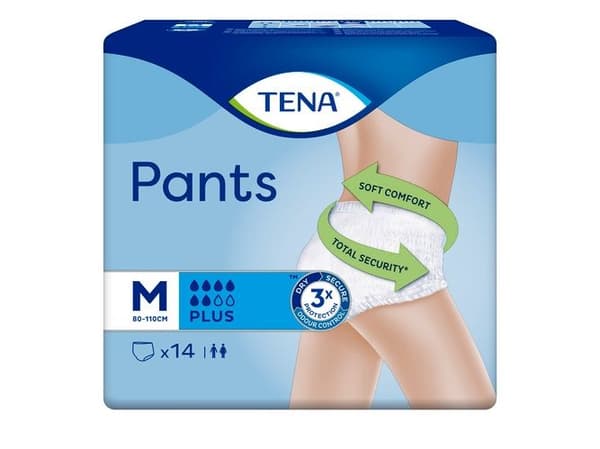 TENA Pants Plus, M, Unisex, Blå, 80 - 110 cm, 14 styck