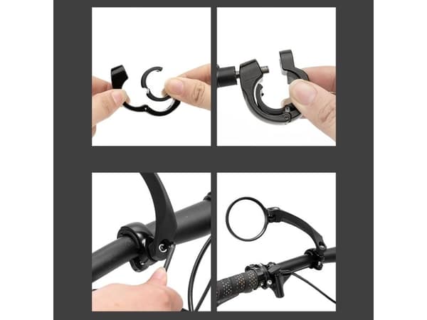 Wozinsky WLR-01I Rearview Left Bicycle Mirror - Black