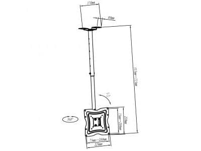 Art kattokiinnike AR-21XP 13'' - 37''