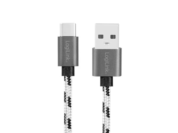 LogiLink CU0201, USB C, USB A, USB 2.0, 0,48 Gbit/s, Sort, Hvit