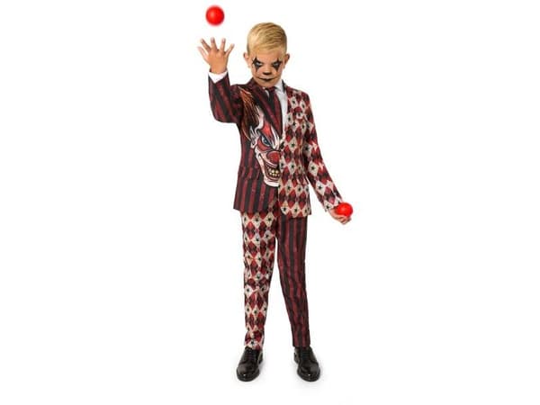 Scary red Clown jakkesæt