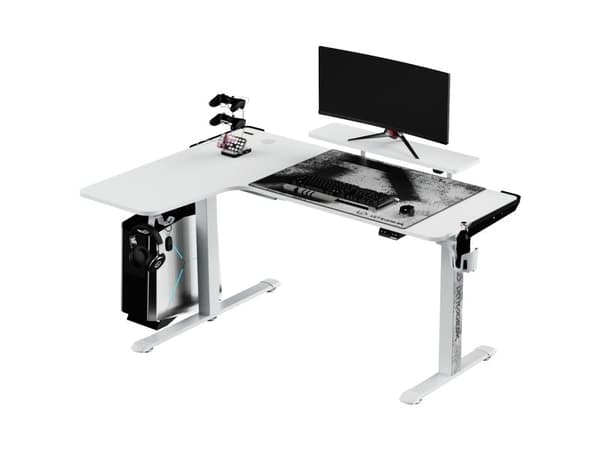 Ultradesk Winger, Hörn, Rektangulär form, Spela, Vit, Vit, Vit