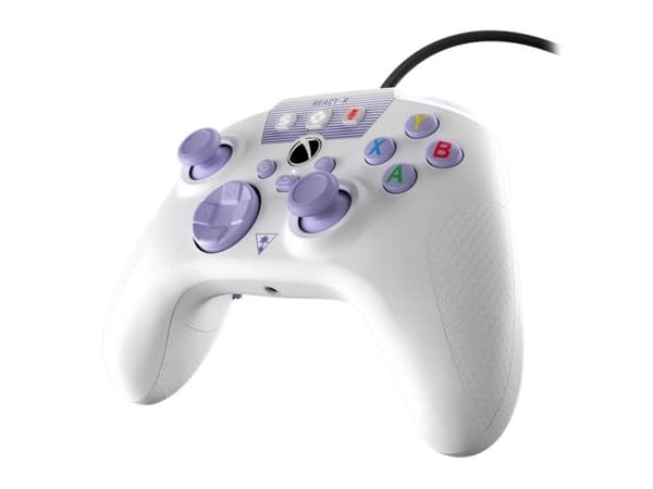 Turtle Beach React-R - Håndkonsoll - kablet - hvit, purpur - for Microsoft Xbox Series S, Microsoft Xbox Series X, Microsoft Xbox One, PC