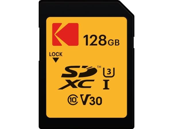 Kodak - Flash-minneskort - 128 GB - UHS Class 3 / Class10 - 650x - SDXC UHS-I