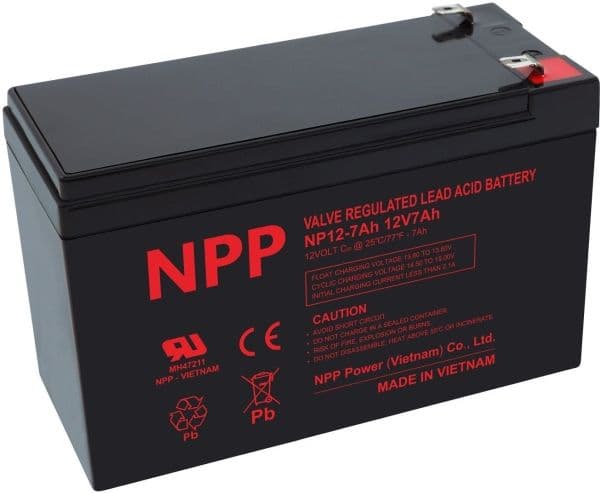 NPP-batteri 12V 7AH PB AGM