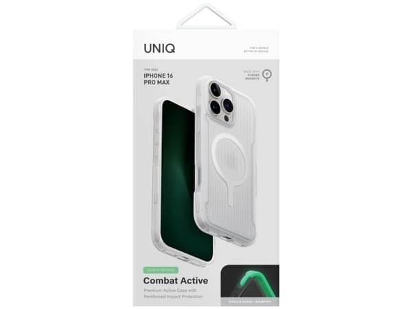 Uniq Combat Active Magclick laddningsfodral för iPhone 16 Pro Max - Vit