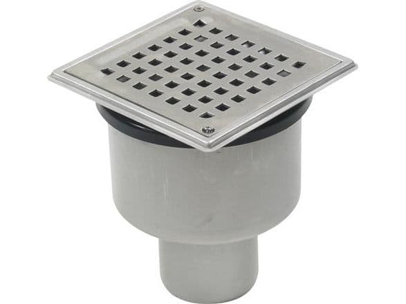 Blücher 75 mm afløbsskål til beton, uden studs, lodret