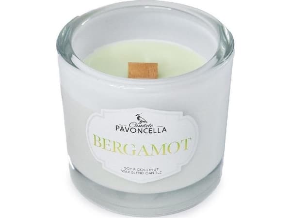 Bergamot soya-lys hvit 170 g