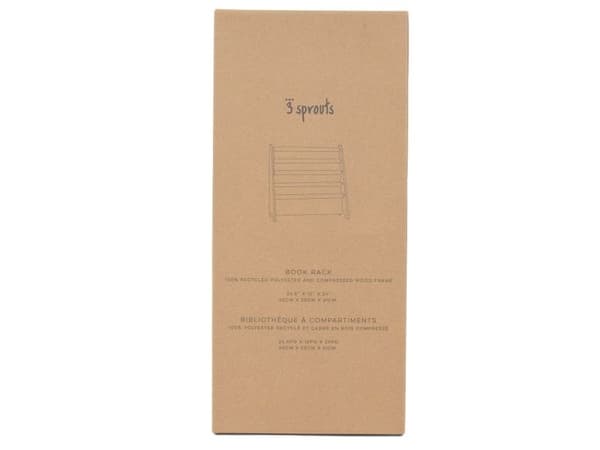 3 Sprouts bokhylla, ljusgrå