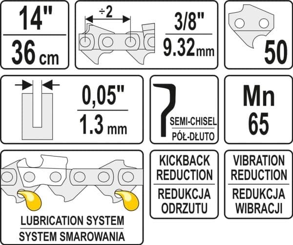 YTD.cutting chain 35cm/50/3/8"/1.3