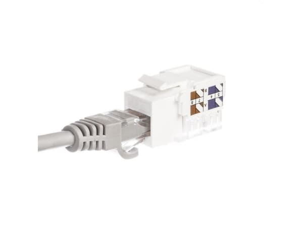 Netrack Keystone Jack Module - Modulär insättning - CAT 5e - UTP - RJ-45 - vit