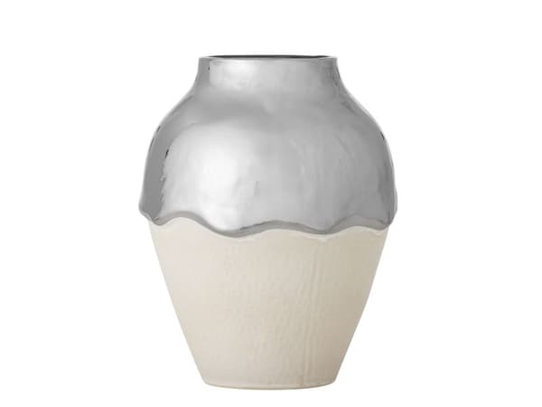 BLOOMINGVILLE Silvio vase, sølv, steingods
