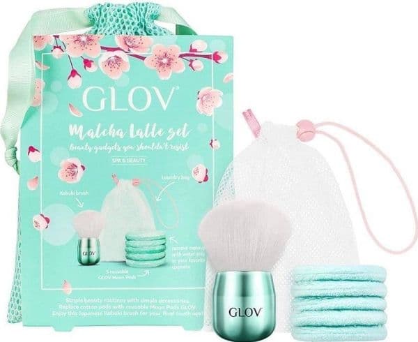 Reusable Makeup Remover Pads Gift Set with Kabuki Brush