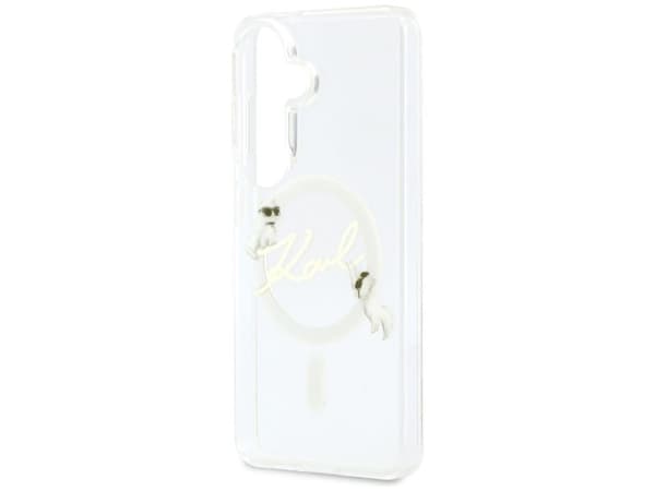 Karl Lagerfeld IML KC Script MagSafe-deksel til Samsung Galaxy S26 Plus - Transparent