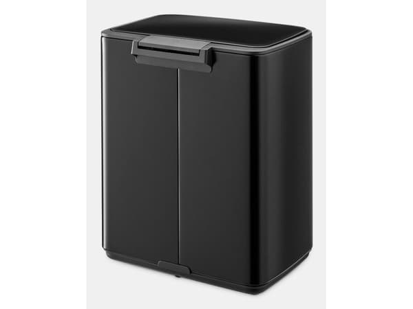 Brabantia Bo Pedal Bin, 12 l, Rektangulær, Stål, Sort, Pedal, 292 mm