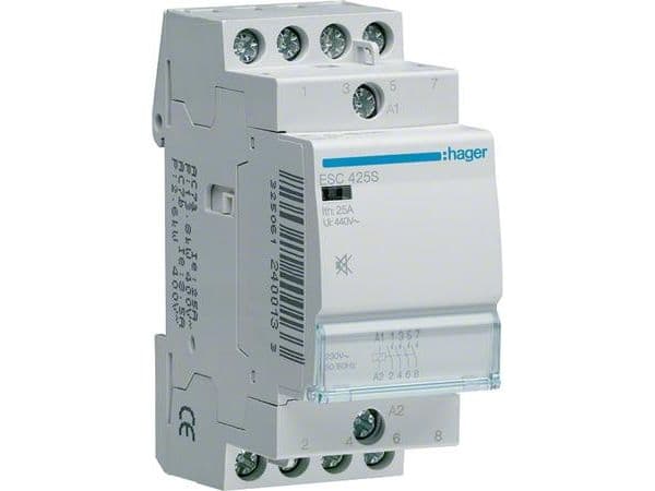Kontaktor 25A 4 Slutte 230V Brumfri