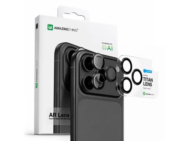 AMAZINGTHING Sapphire-kameraglass til iPhone 17 Pro / Pro Max - med grå ramme
