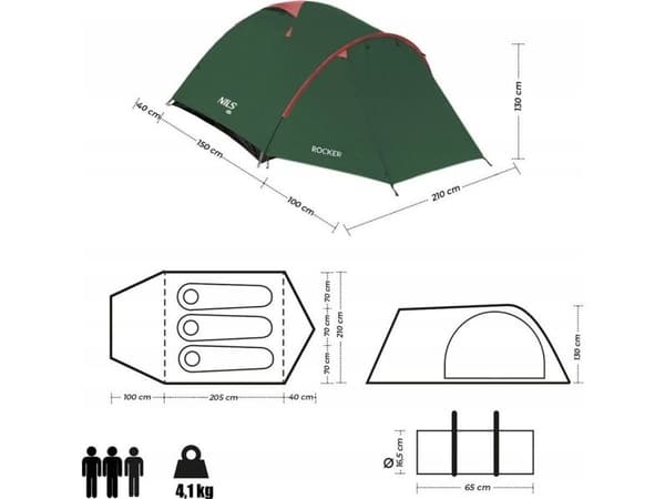 Nils Extreme telt til camping NC6013