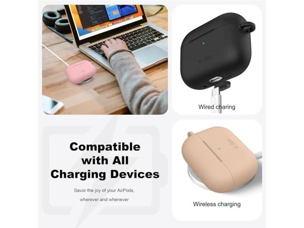 Tech-Protect Silicone Hook Case for AirPods Pro - Blue
