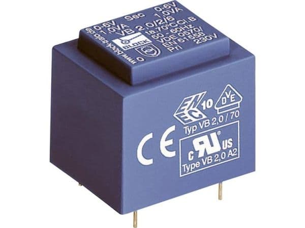 Block VB 2,0/2/15 printtransformator 1 x 230 V 2 x 15 V AC 2 VA 66 mA
