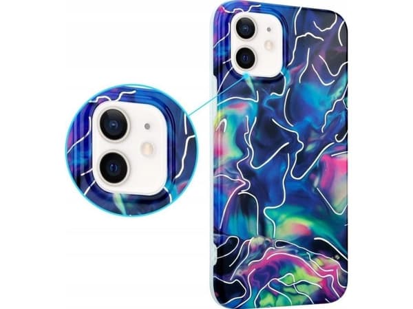 Maxximus MX MARBLE iPhone 12 mini-skal navy/mörkblå
