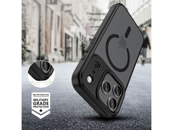 Tech-Protect MagMat MagSafe-etui for iPhone 17 Pro Max - matt svart