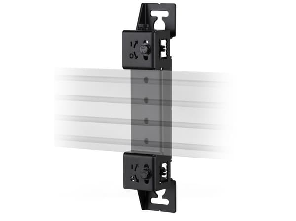 B-TECH System X BT8390-WFK6 - Monteringskomponent (rail mounting bracket) - för platt panel/AV-utrustning - svart - montering på skena