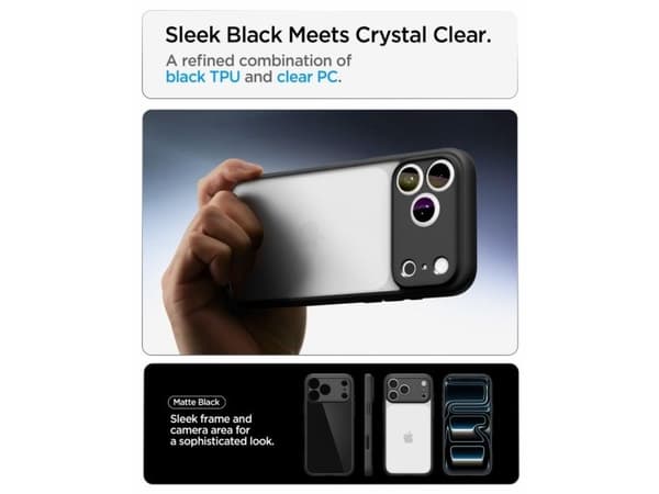 Spigen Ultra Hybrid Case for iPhone 18 Pro / 17 Pro - Matte Black
