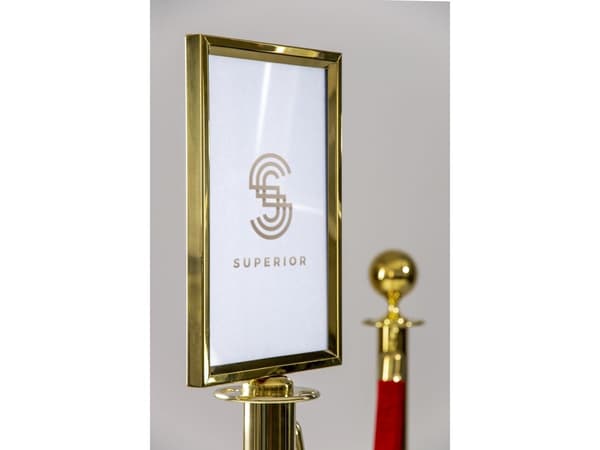 Securit® Classic Gold topskilt A4 rustfrit stål