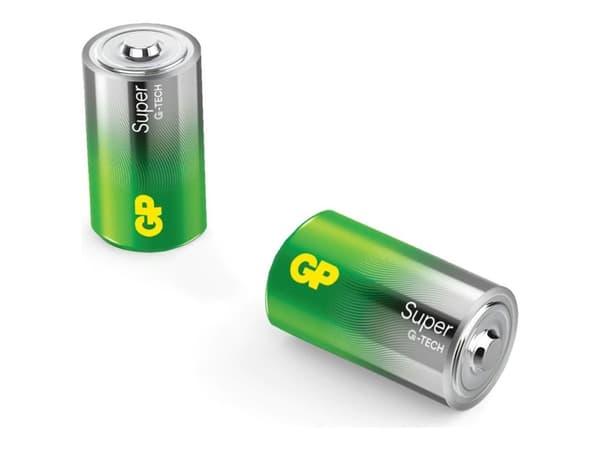 GP Super Alkaline D-batteri 13A/LR20 2-pak