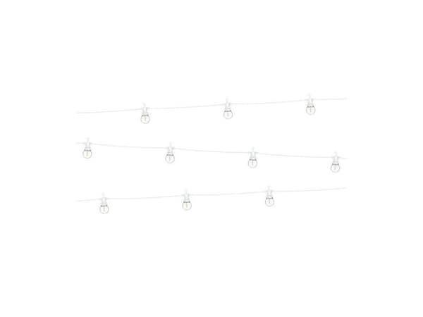 Ljusslinga med LED-lampor vit retro
