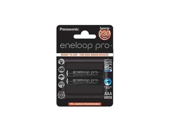 Panasonic eneloop pro BK-4HCDE/2BE - Batteri 2 x AAA - NiMH - (ladbare) - 930 mAh