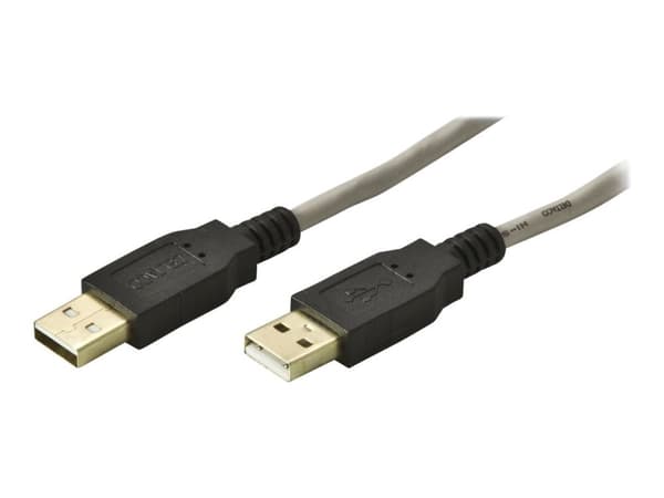 DELTACO - USB-kabel - USB (hann) til USB (hann) - USB 2.0 - 2 m - beige