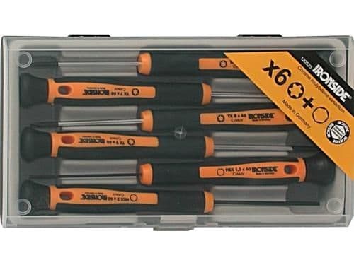 Elektronikskruvmejselsats TX/obinari, 6 delar