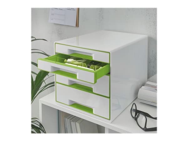 Leitz WOW CUBE - Lådskåp - 4 lådor - för A4 Maxi - grön