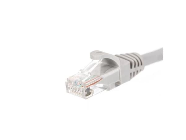 Netrack - Patchkabel - RJ-45 (han) til RJ-45 (han) - 2 m - UTP - CAT 5e - formet, knastfri - grå
