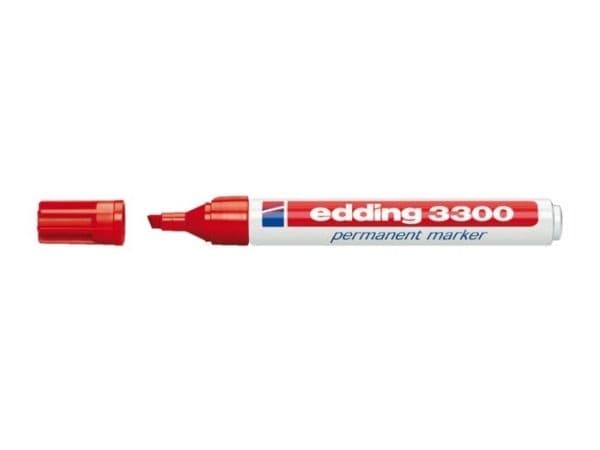 edding 3300 - Markering - permanent - röd - 1-5 mm