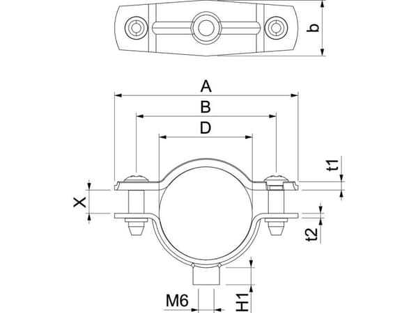 Obo Bettermann =, Stål, Stål, 5 mm, 1,25 mm