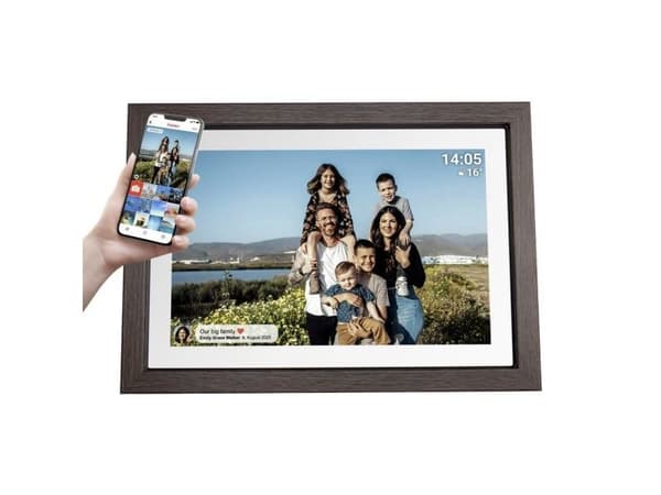 Denver Frameo PFF-1040DW 10.1” digital bildefotoramme, mørkt tre