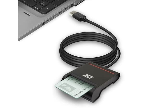 ACT AC6015 Smart Card Reader Indoor USB 2.0 Musta (AC6015) (AC6015)